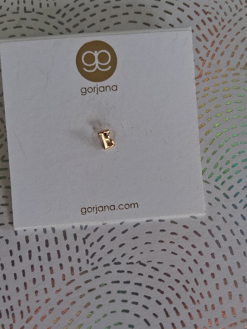 Gorjana Gold Letter 'E' Single Stud Earring